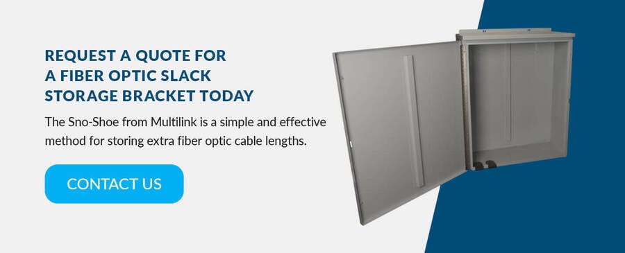 fiber optic slack storage bracket