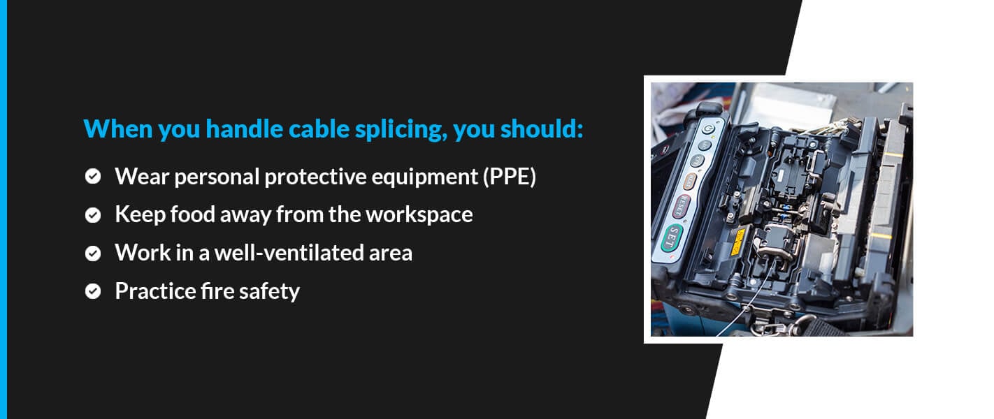 optic cable splicing safety tips